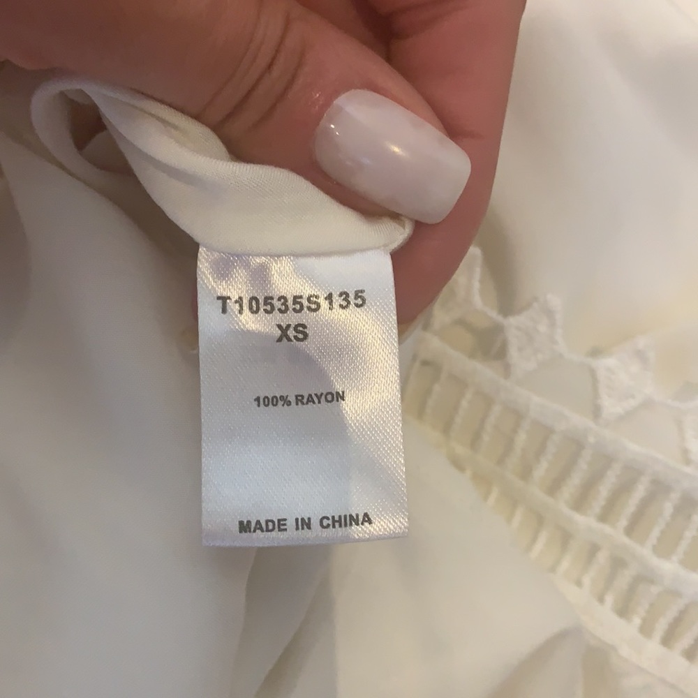 Cream, shift dress with lattice cut out details - Picture 8 of 9